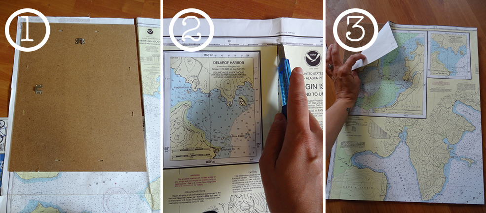 Diy Nautical Chart Art Revamp Homegoods Use The Frame S Backplate As A Template When Planning And Cutting Chart