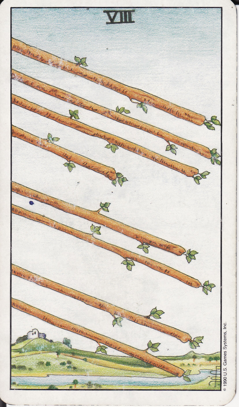 TAROT The Royal Road 8 EIGHT OF WANDS VIII