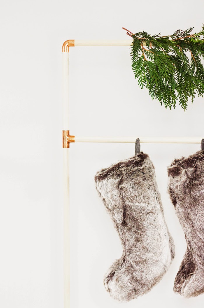 Weekend Project DIY Copper Stocking Rack Poppytalk