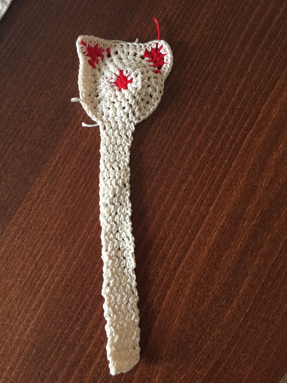 Happy Woman Crocheted bookmark