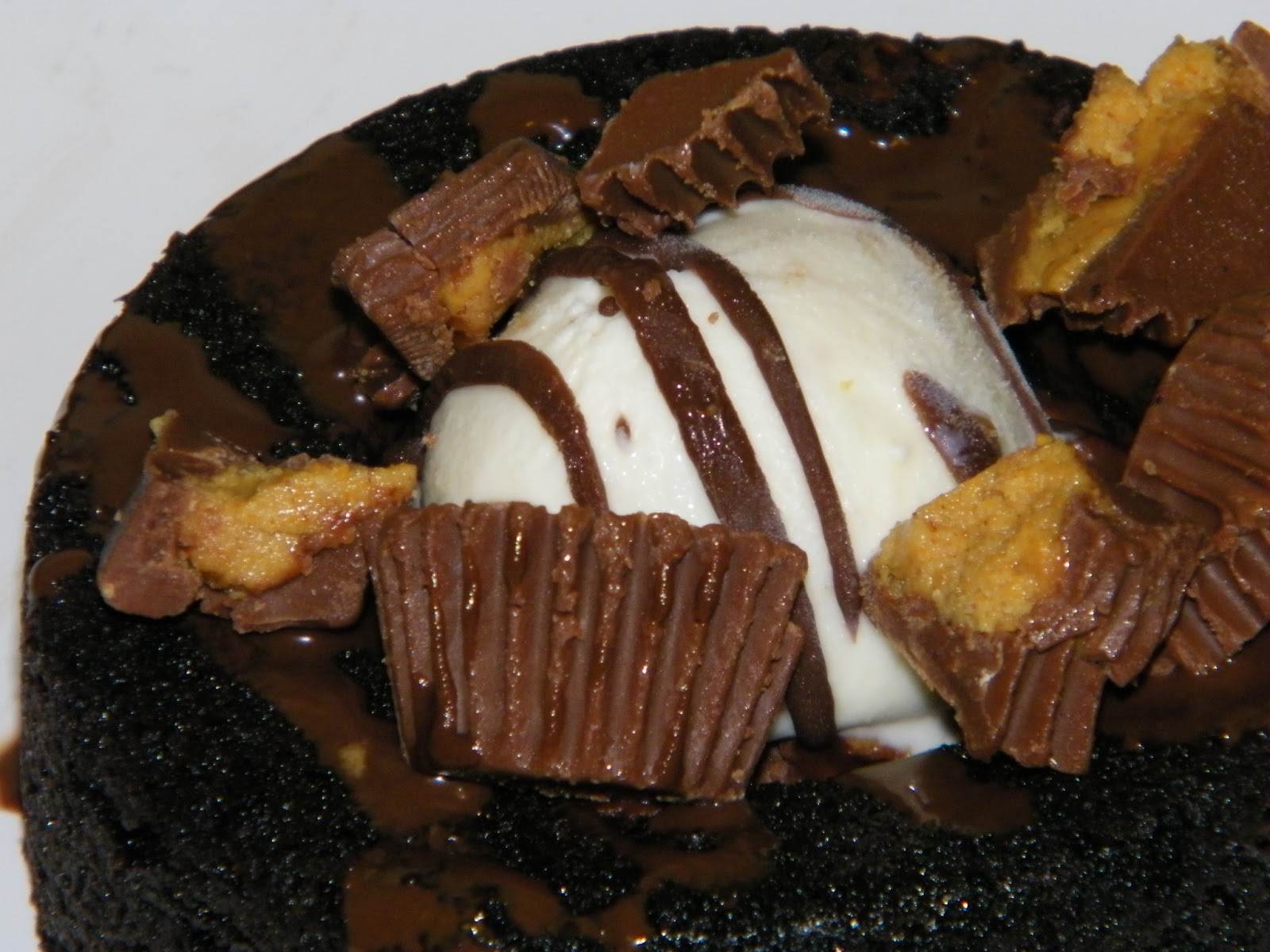 Homemade Reese’s Peanut Butter Vanilla Ice Cream and Dark Chocolate