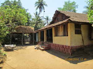 Typical coastal village house in India.