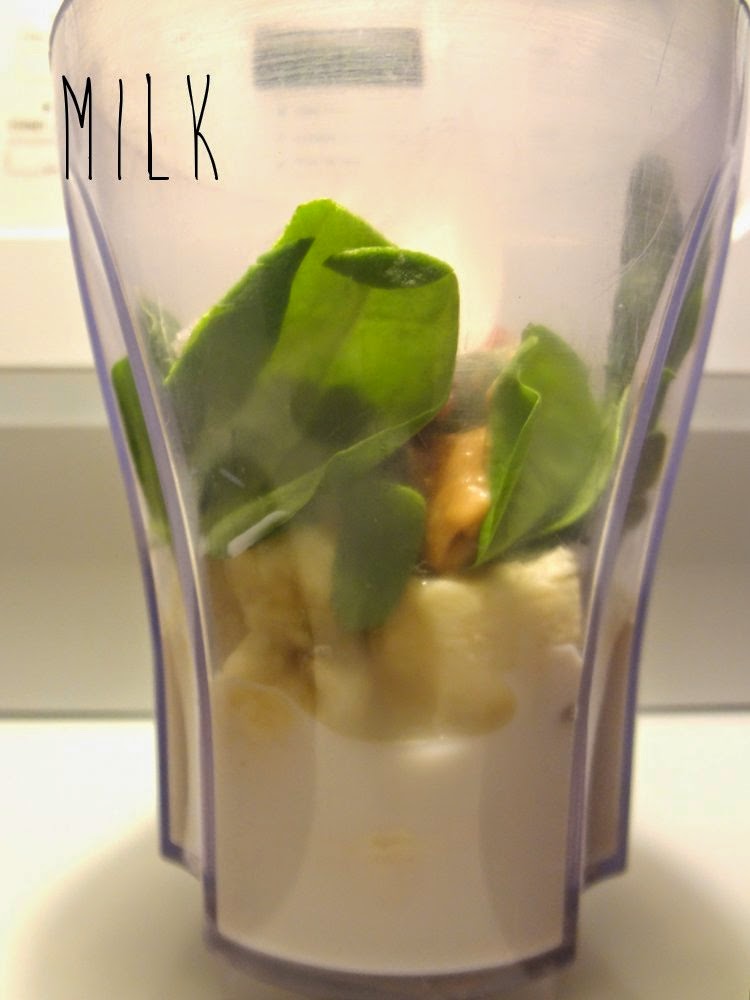 Add a little milk to make things blend together smoothly