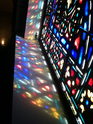 Stained glass window at Fountain Street Church in Grand Rapids Fountain Street Church stained glass window in Grand Rapids.