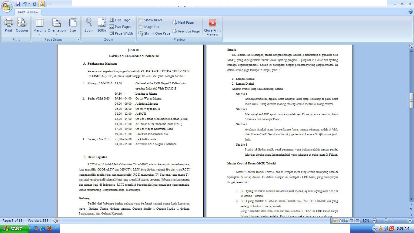 Gudangnya segala ilmu: Contoh Cara Membuat Laporan Praktek Kerja