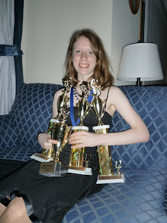 Keegan was hoping for at least 1 possibly 2 awards. She was so surprised to receive 4 awards.