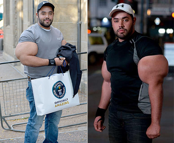 STRENGTH FIGHTER™ Synthol Freak Moustafa Ismail 31 inch Biggest Biceps