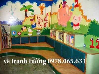 vẽ tranh tường mầm non vẽ tranh tường mẫu giáo