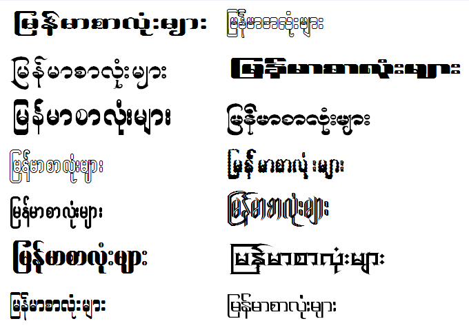 Myanmar Font Style