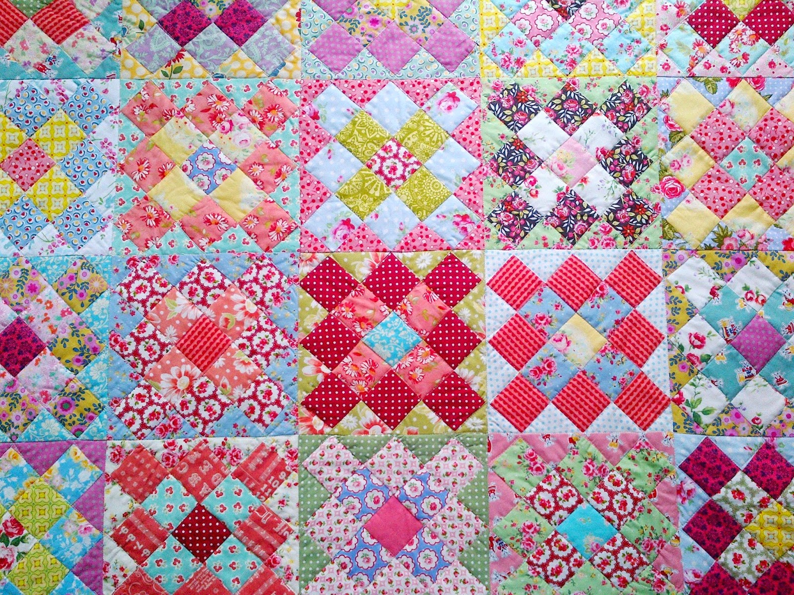 Cape Pincushion TuttiFrutti Baby (Granny Square) Quilt finished