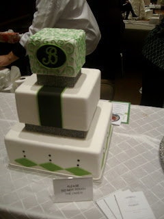 monogram wedding cake 