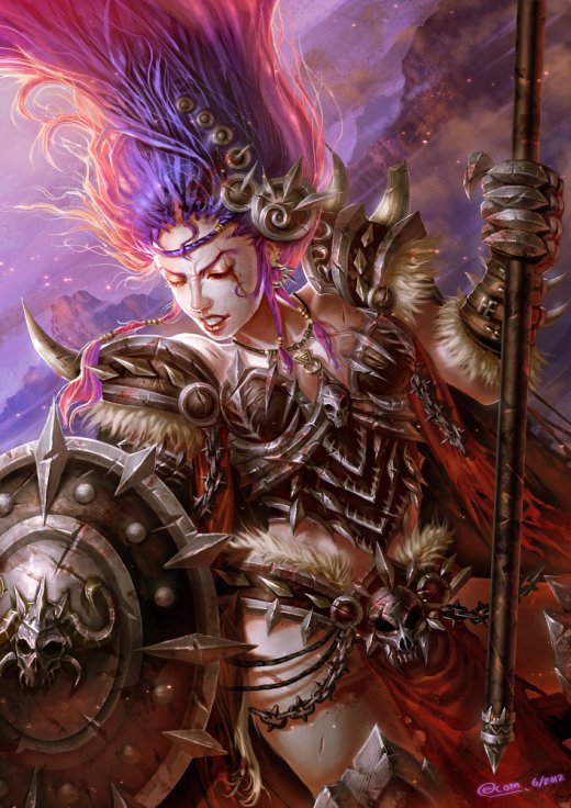 As fortes mulheres nas ilustrações de fantasia e ficção de Zhenya Chung Zhenya Chung syncmax deviantart ilustrações fantasia ficção científica mulheres