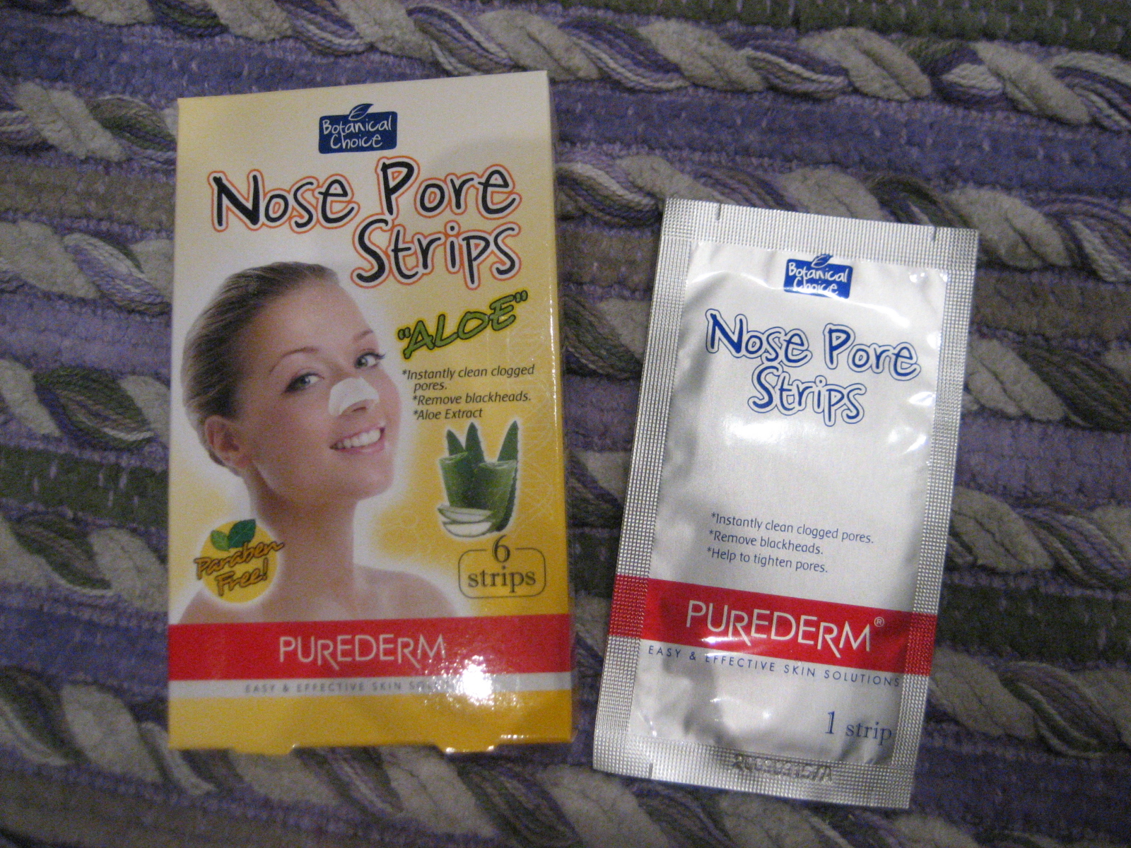 sugarmakeup Purederm Nose Pore Strips review and comparison to