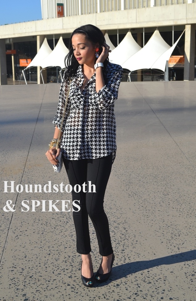 Monochrome Monday: Houndstooth & Spikes