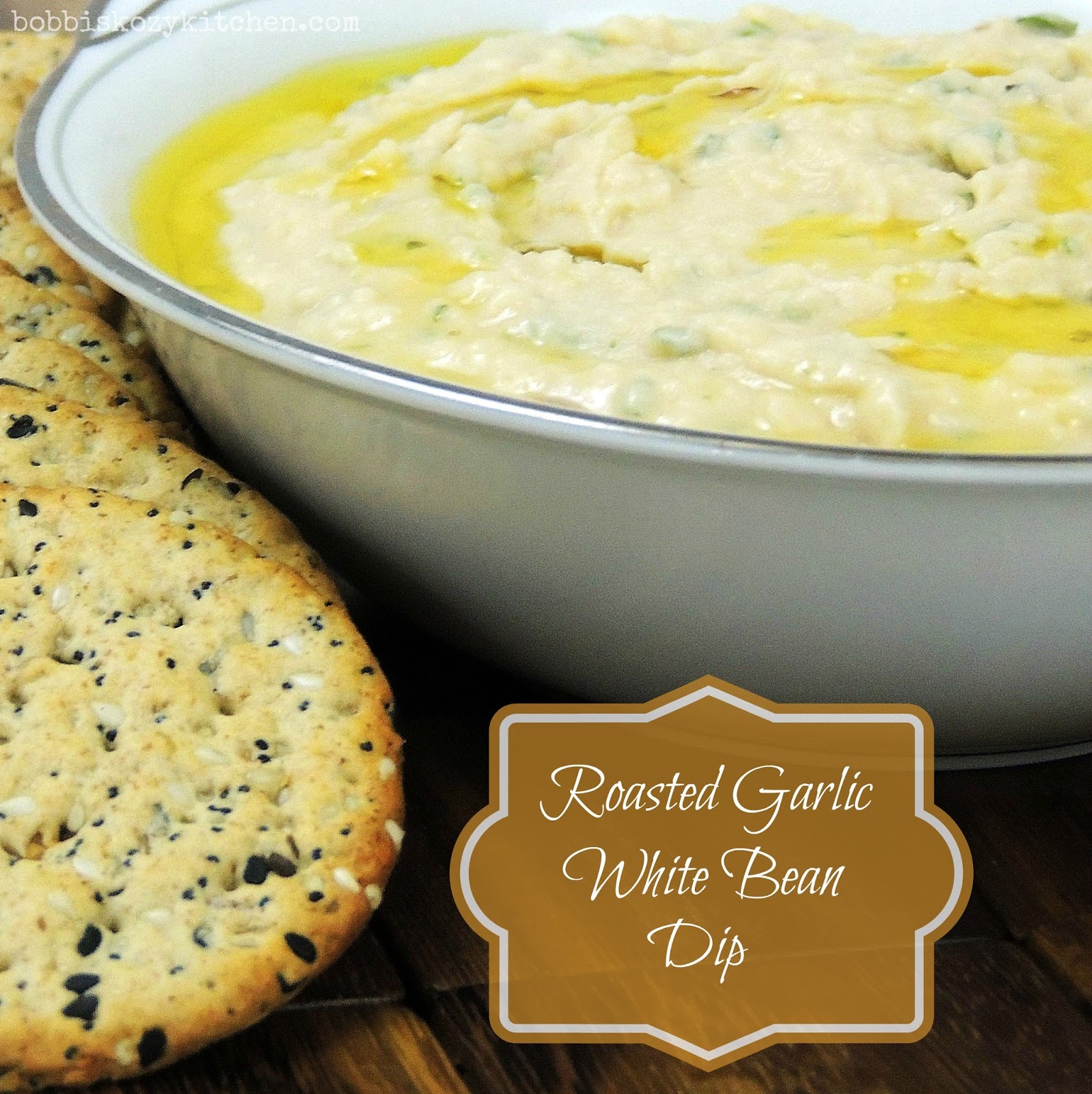 Roasted Garlic White Bean Dip Bobbi's Kozy Kitchen