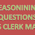 Test For Clerk :: Reasoning Practice Questions For IBPS Clerk Mains