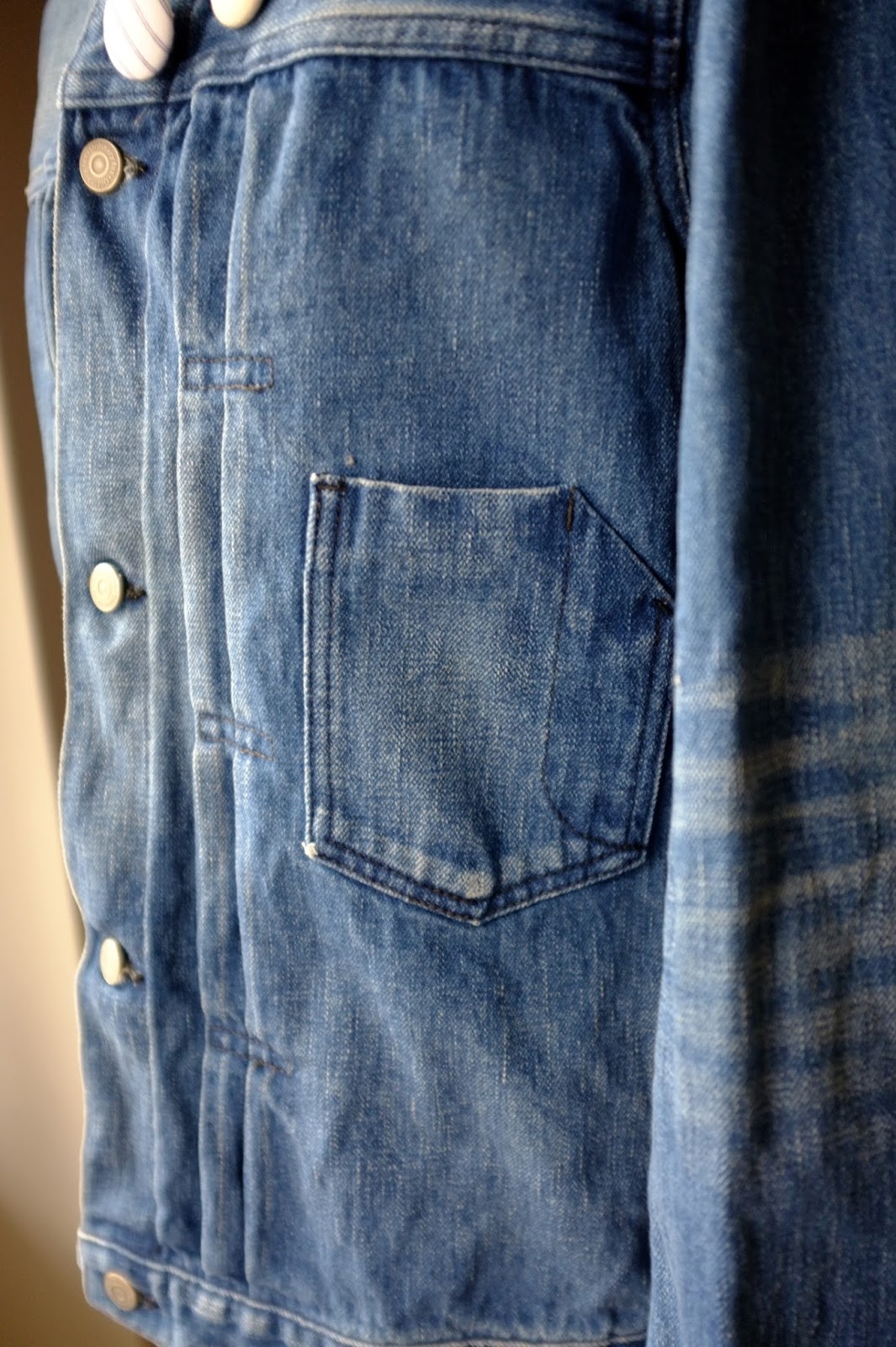 Simon 's&co. Ordinary fits NO COLLAR DENIM JACKET & 5POCKET MODERN