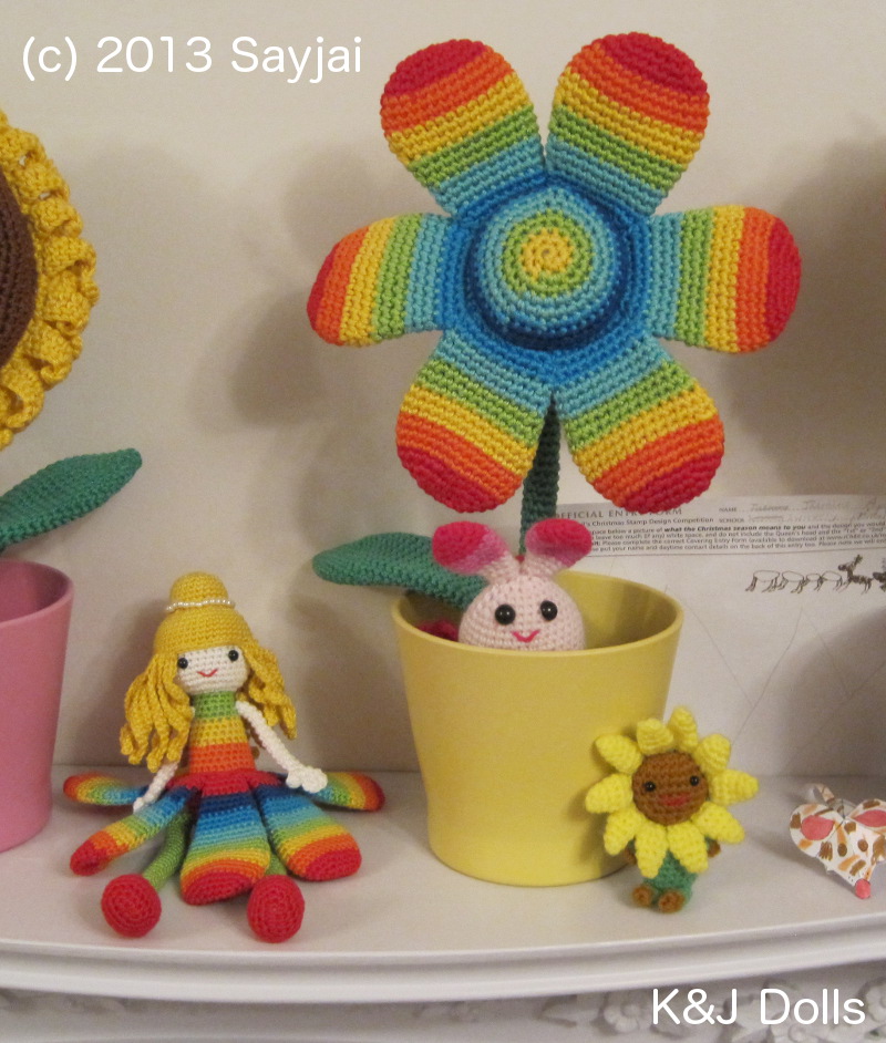 Blumen-Prinzessin und Regenbogen-Blume - Amigurumi ...