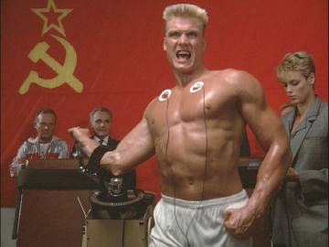 Was the russian in rocky 4 on steroids