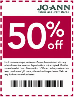 Joann online coupon code