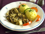 Tofu with mushrooms - recipe