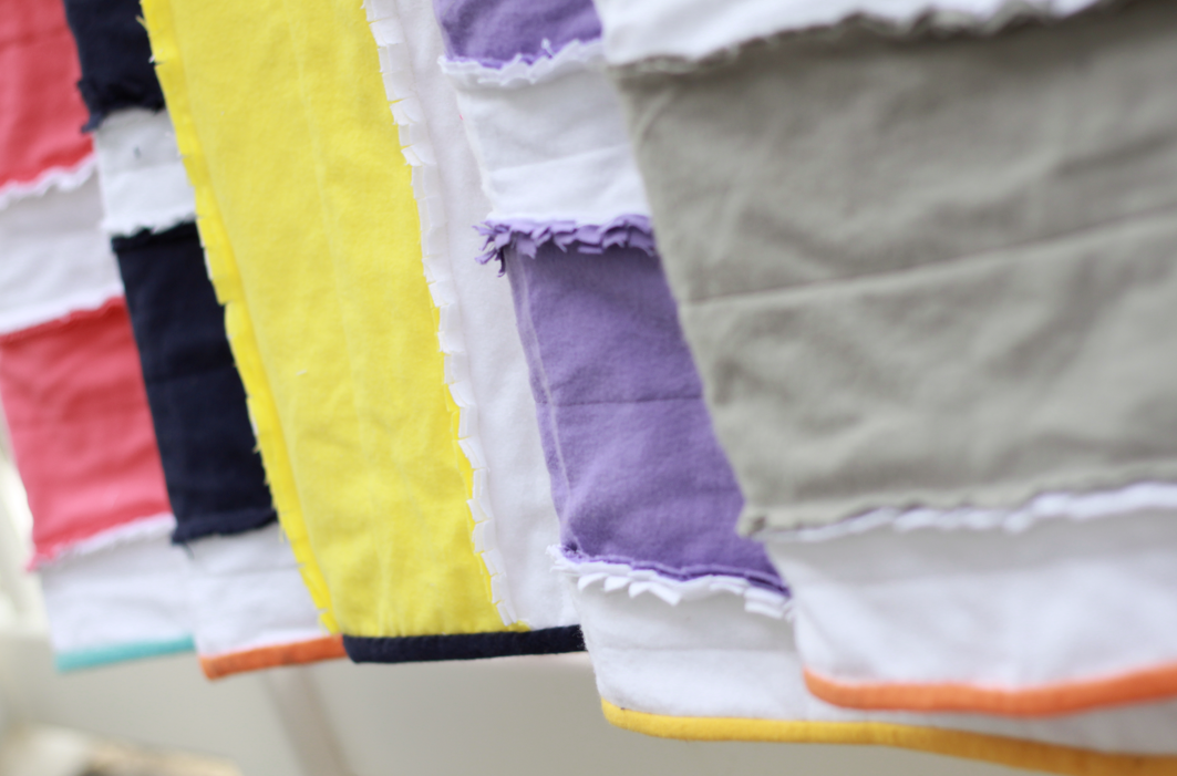 do it yourself divas DIY Baby Rag Quilts in Strips and Stripes