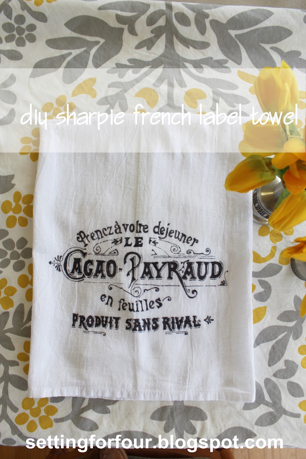 from Gardners 2 Bergers Guest Post DIY French Label Towel