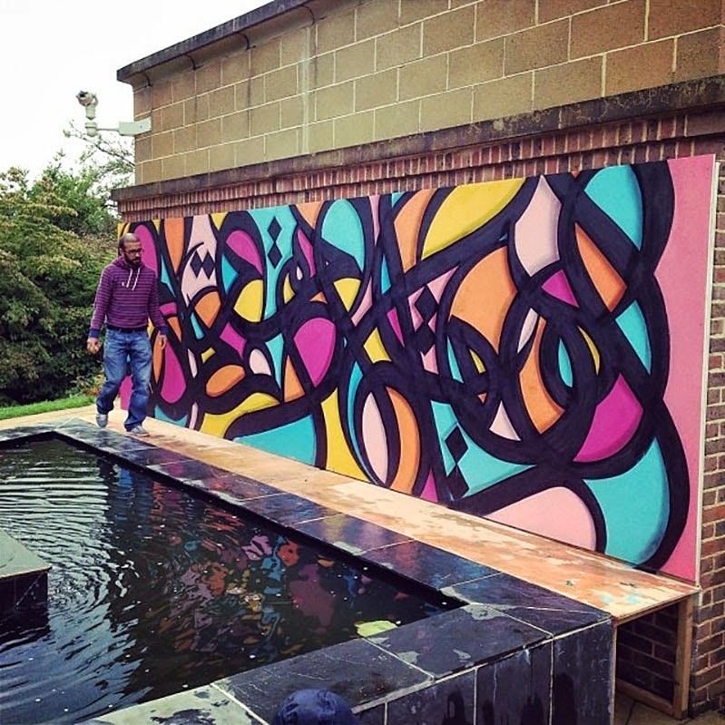 El Seed New Mural At the University of Exeter Exeter, UK