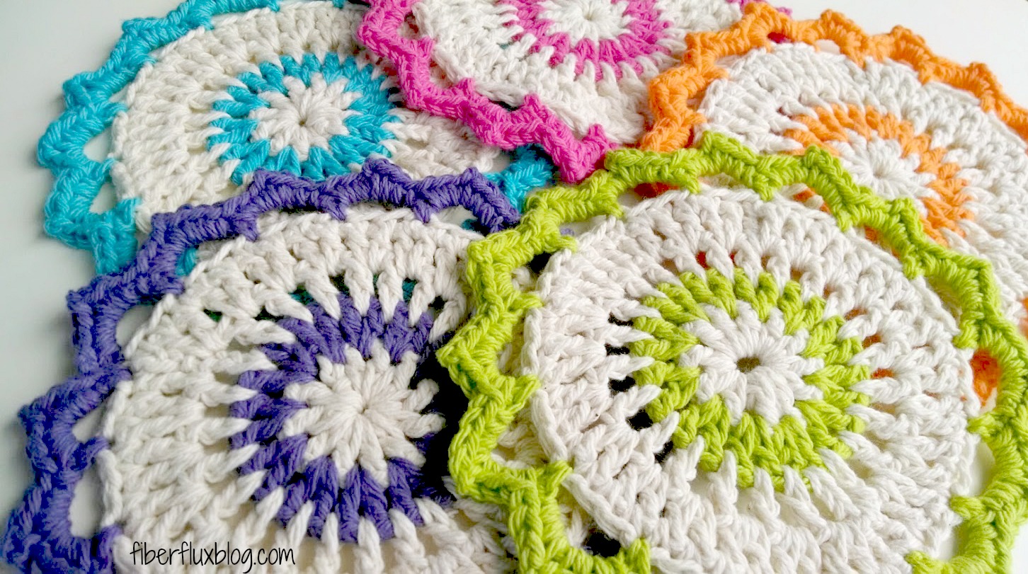 Fiber Flux: Free Crochet Pattern...Lotus Bloom Dishcloths!