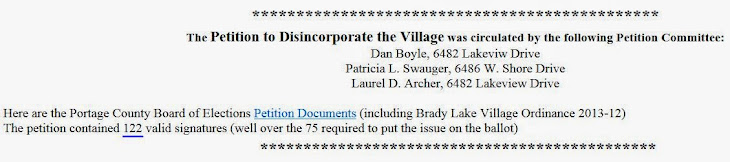 Should more people have voted Yes on issue 10 to dissolve Brady Lake Village ?