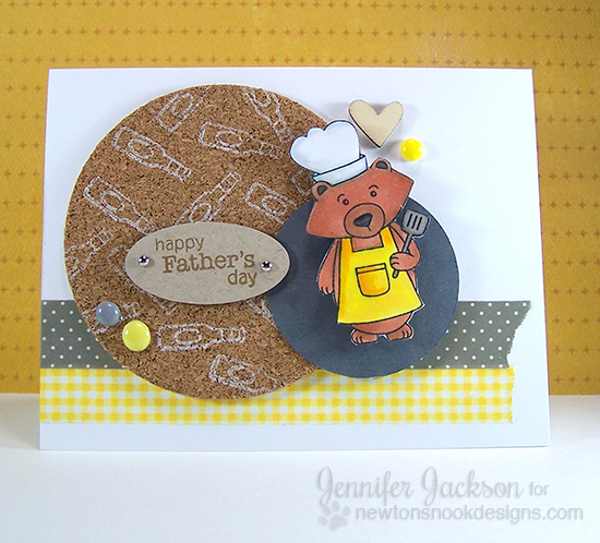 Father's Day card with Cork by Jennifer Jackson using Winston's BBQ stamp set |  Newton's Nook Designs 