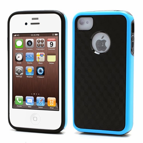 Cool 3D Cube Texture TPU Case for iPhone 4 4S - Blue Cool 3D Cube Texture TPU Case for iPhone 4 4S - Blue