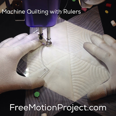 Machine quilting with rulers