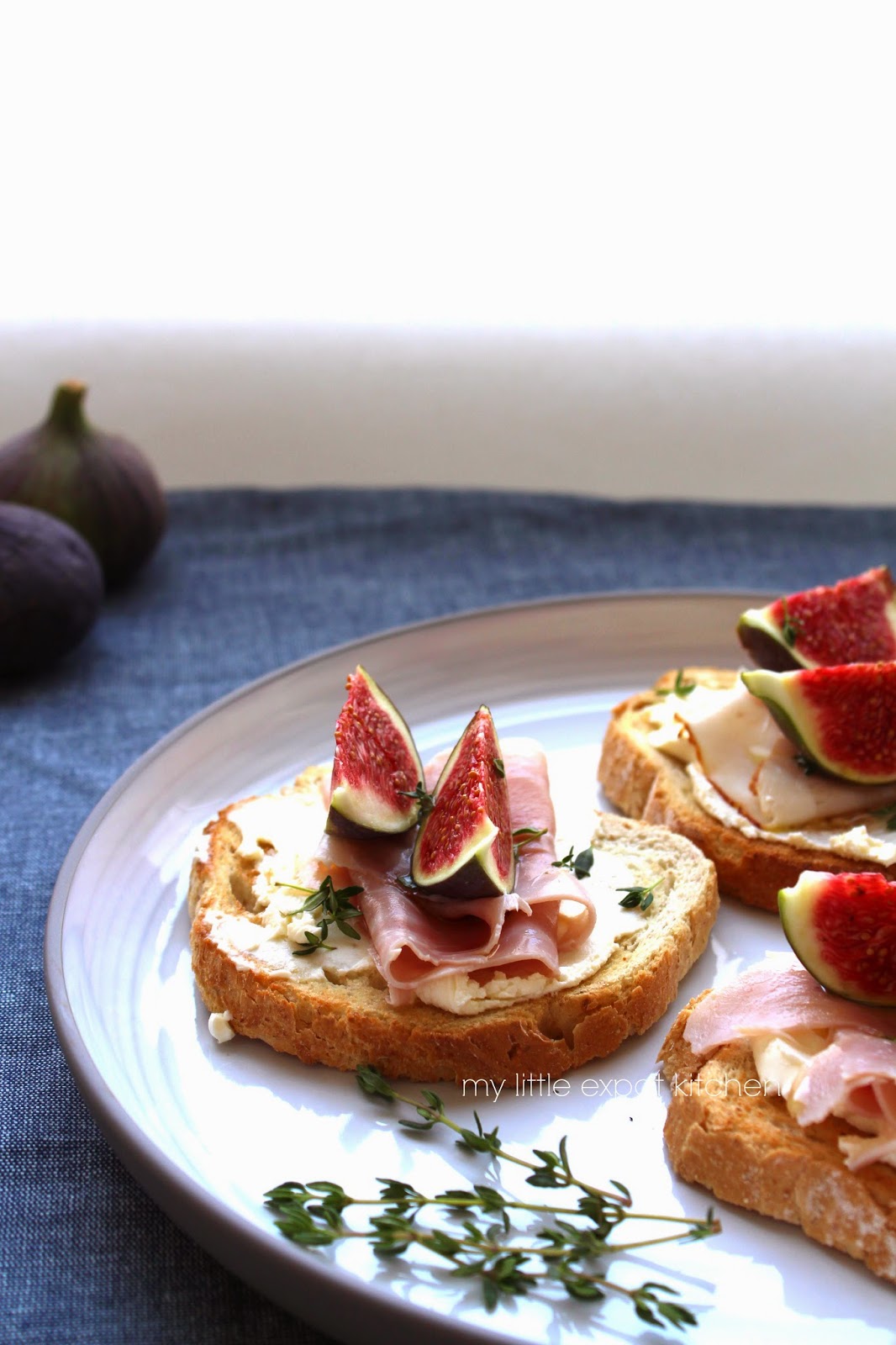 My Little Expat Kitchen Fig and mascarpone bruschetta
