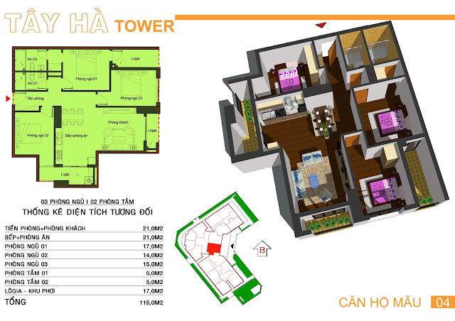 Căn số 4 chung cư Tây Hà Tower Căn số 4 chung cư Tây Hà Tower