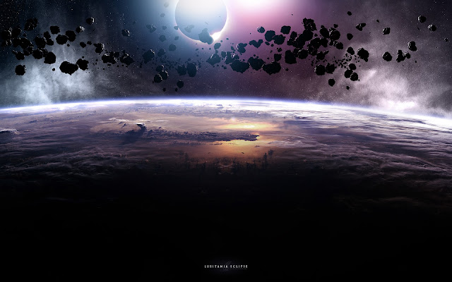 Wallpaper Asteroids Eclipse