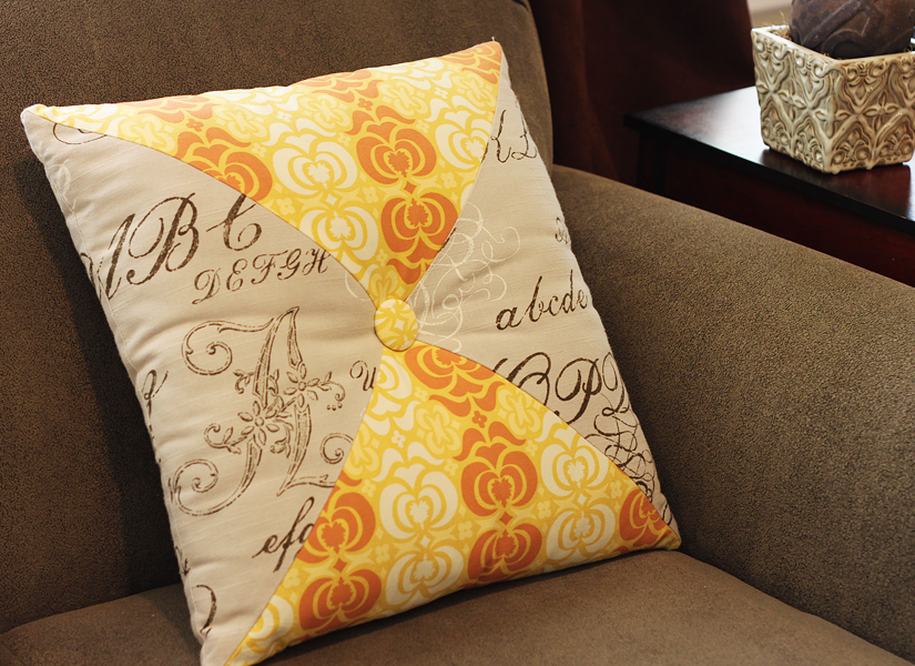 Recovered sofa cushion