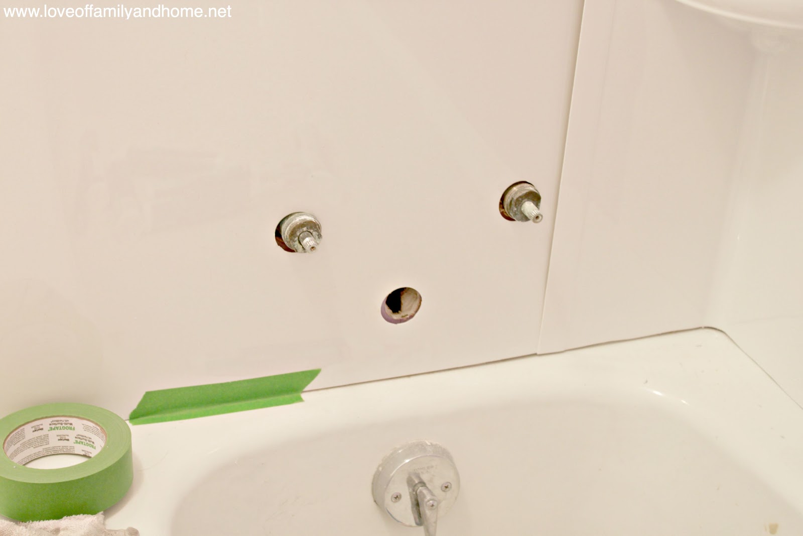 Shower Before & After with Tub Surround Tutorial Love of Family & Home