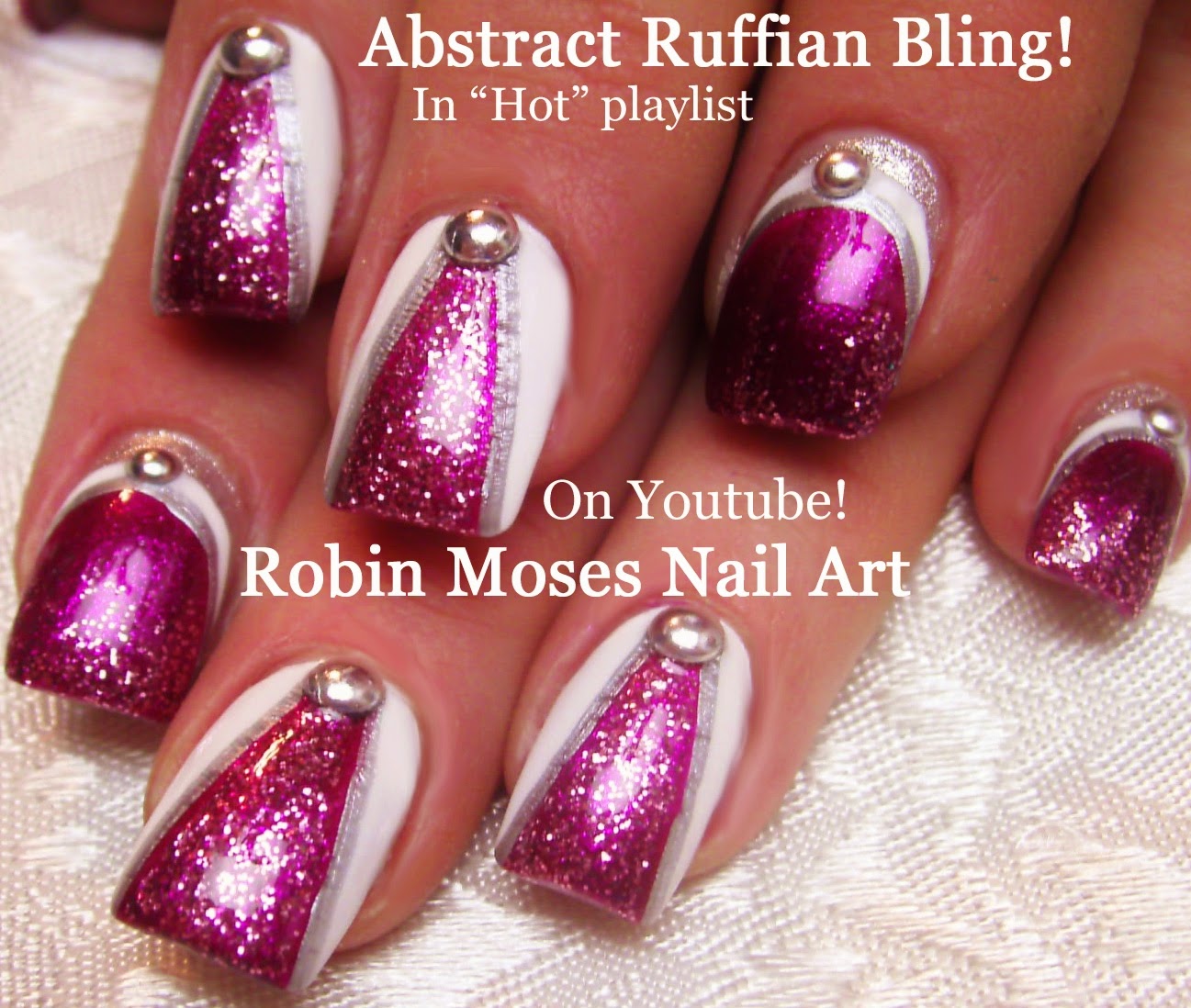 Nail Art By Robin Moses Glitter Nails Diva Glitter Nails Diva Nail Art Party Fun