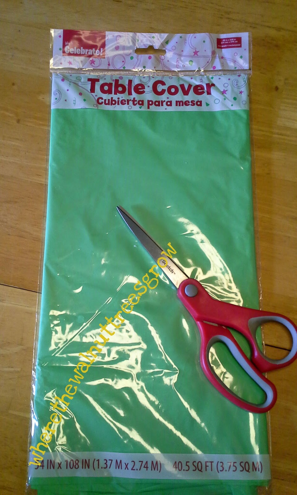 Where the walnut trees grow DIY Hula Skirt from Plastic Tablecloth