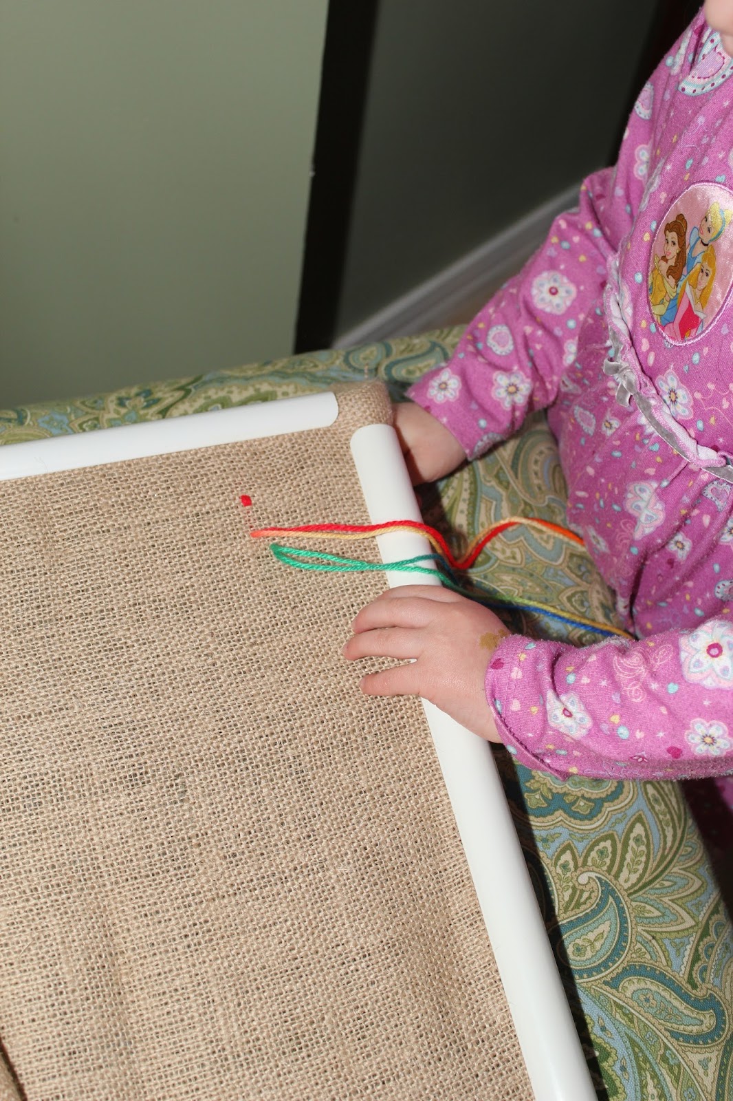 Clever Faeries: More Spring crafts: Sewing with a 3 Year Old