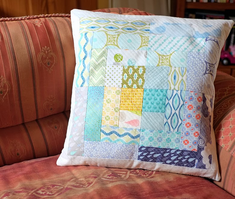 Charly & Ben's Crafty Corner Friday Finish 3 log cabin cushions!