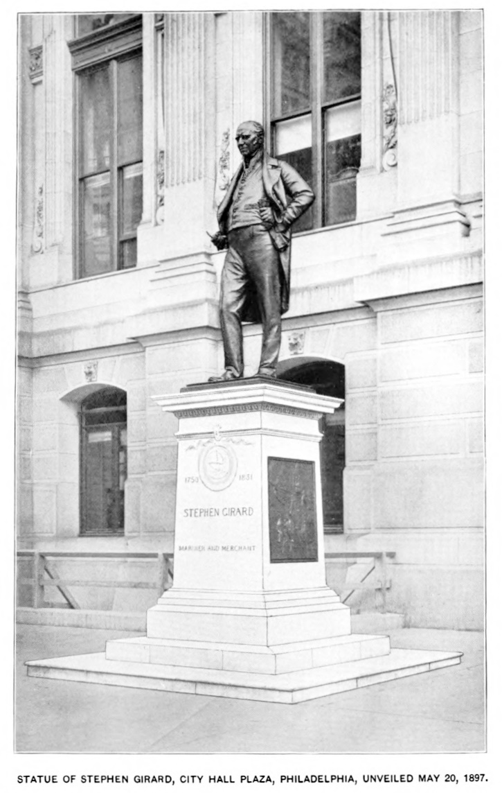Philly & Stuff Unveiling of Stephen Girard Statue, West Plaza, Philadelphia City Hall, 1897