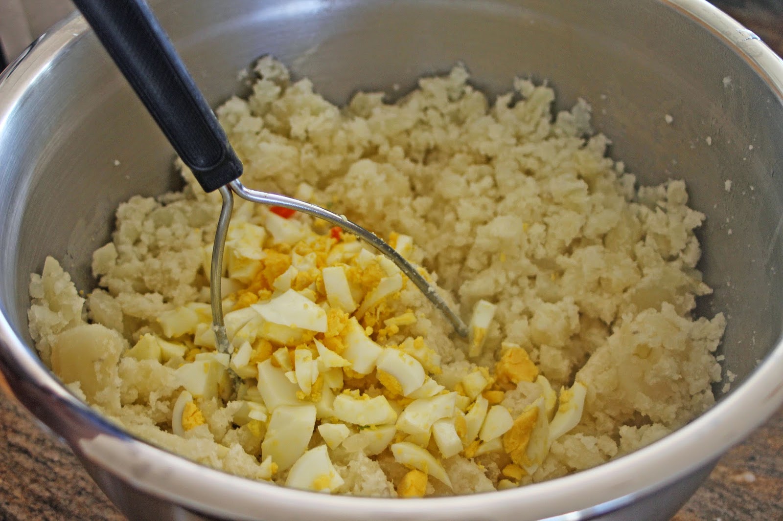 The Grub Files Cooking with Camissonia KoreanStyle Mashed Potato Salad (Gamja Saelleodeu)