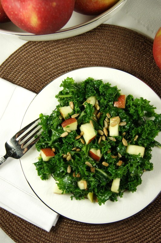 Kale & Apple Salad with Honey The Kitchen is My Playground