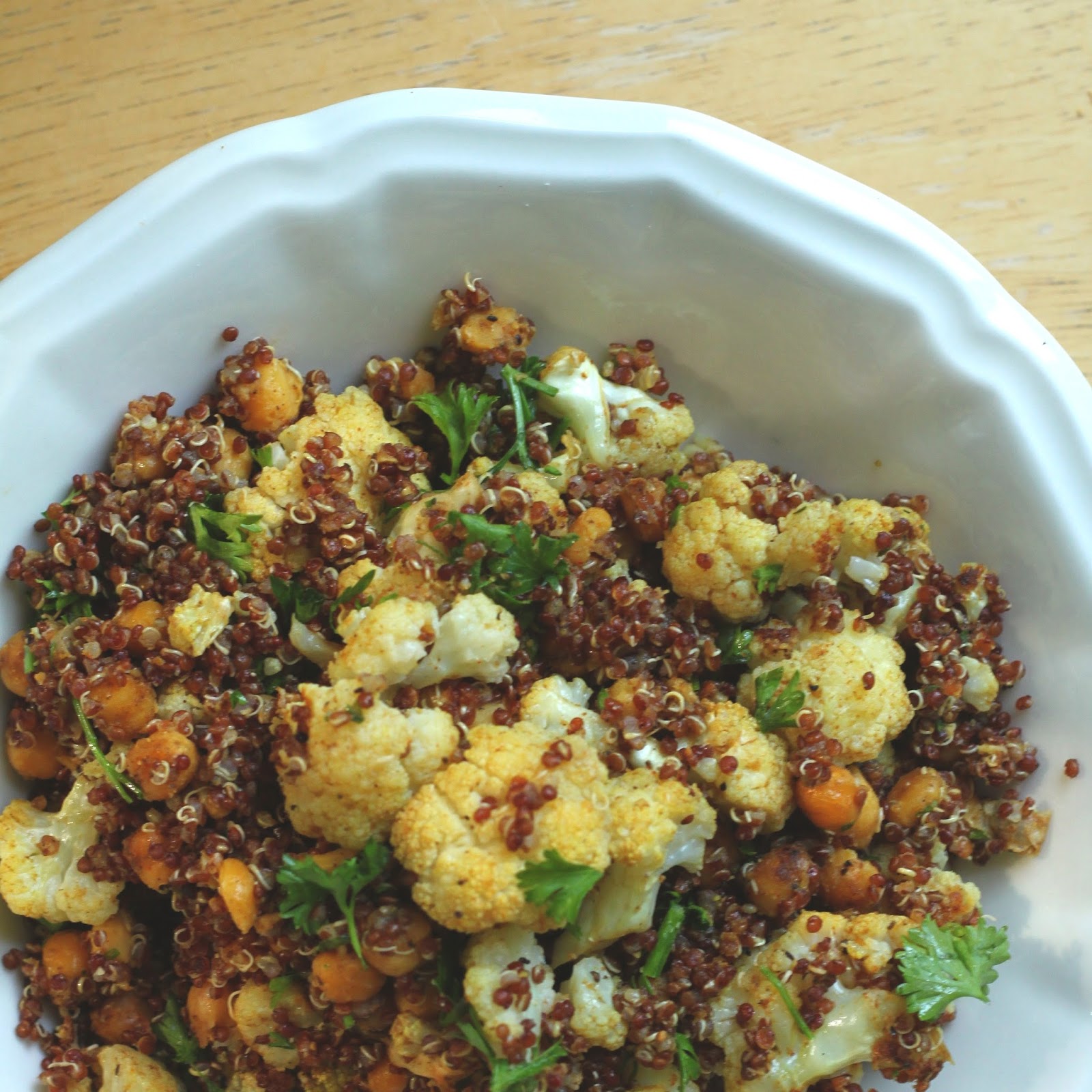 Jenessa's Dinners Roasted Cauliflower Quinoa and Spiced Chickpeas