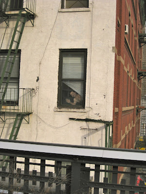 Picture of Man in Window NYC Highline