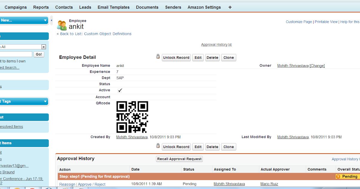 cloudy Salesforce and QR server integration for QR code generation in