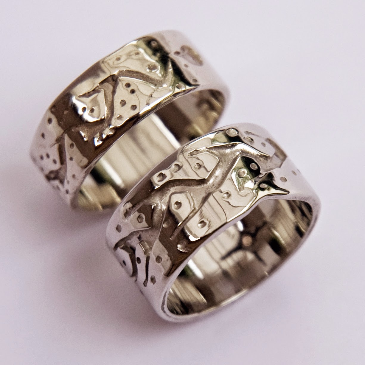 Native American Inspired Wedding Rings Frozen River By Zhaawano