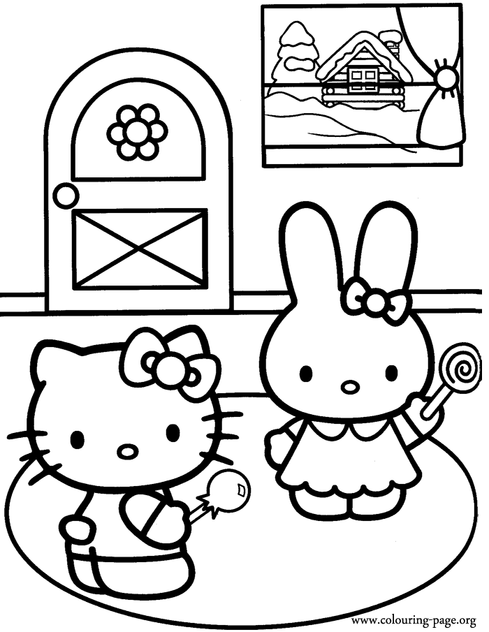 Hello Kitty School Coloring Pages : Coloring pages hello kitty and friends Hello Kitty School Coloring Pages : Coloring pages hello kitty and friends